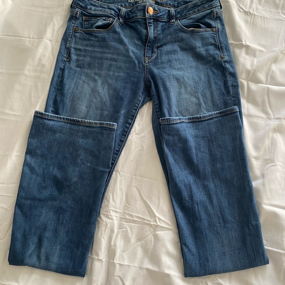 Womens American Eagle Outfitters Blue Boot Cut Jeans - Picture 7 of 13